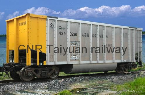 1060mm gauge C80H Aluminum Alloy Coal Gondola wagon 2