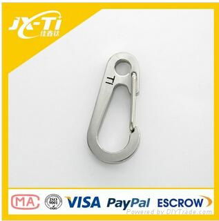 JIAXINTI Titanium Carabiner 45mm Length Hook Key Chain Quickdraw