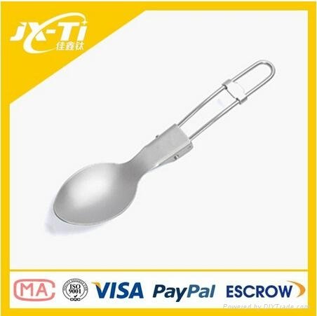 outdoor cutlery Titanium Folding Spoon for ultra-light campers and hikers