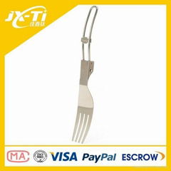 JiaXinTi Folding Titanium Dinner Fork, titanium fork, titanium tableware