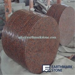 G562 Maple Red Round Granite Table Countertop