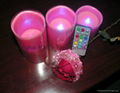 3pcs per set flameness LED wax candle with 18 keys remote control 4