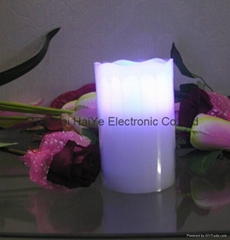 3pc set flameless real wax dripping remote control led candles