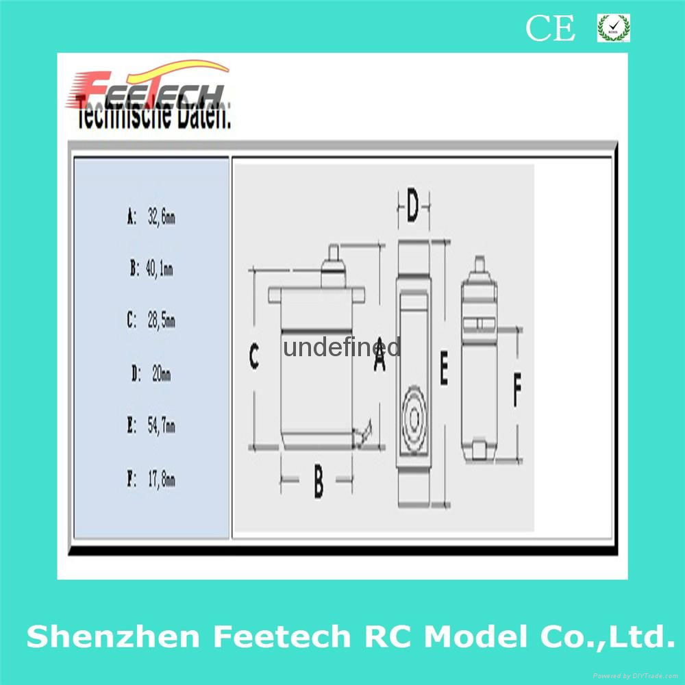 Feetech FT5478M Low Profile 9kg Digital 1 10 RC Car Servo  5