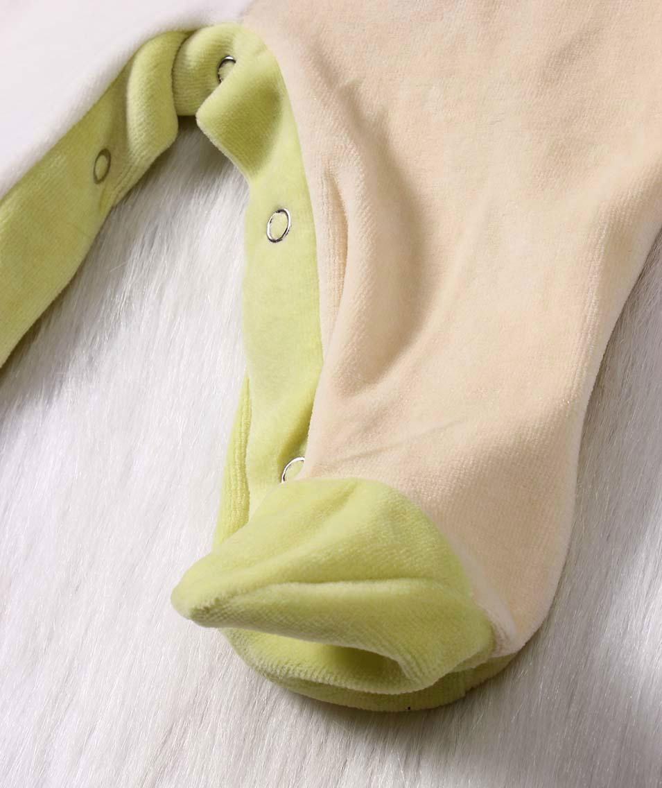 Warm Sleeveless Velvet Baby Romper With Feet 4