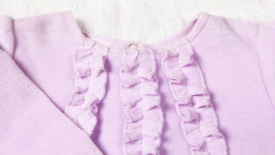 Sweet Baby girl cotton clothing set  flower spring and autumn clothing  set velv 2