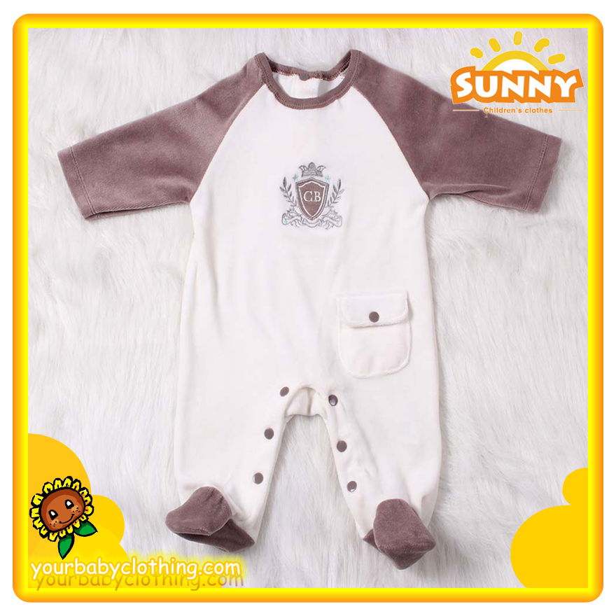 Warm Newest Lovely Velvet Long Sleeve Baby Romper Underwear