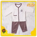 Pleasant Baby boy velvet clothing set casual spring and autumn clothing set 5