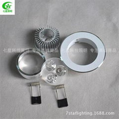 LED lighting parts ceiling light housing downlight housing aluminum alloy parts