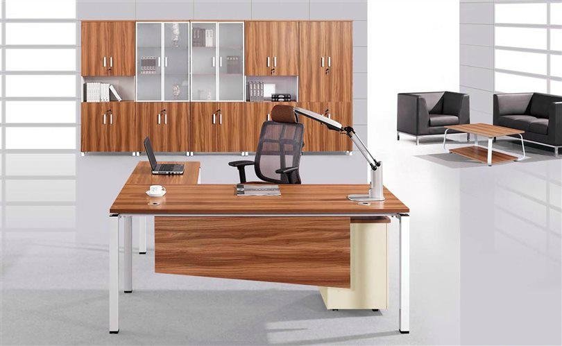 executive computer table sandal wood color