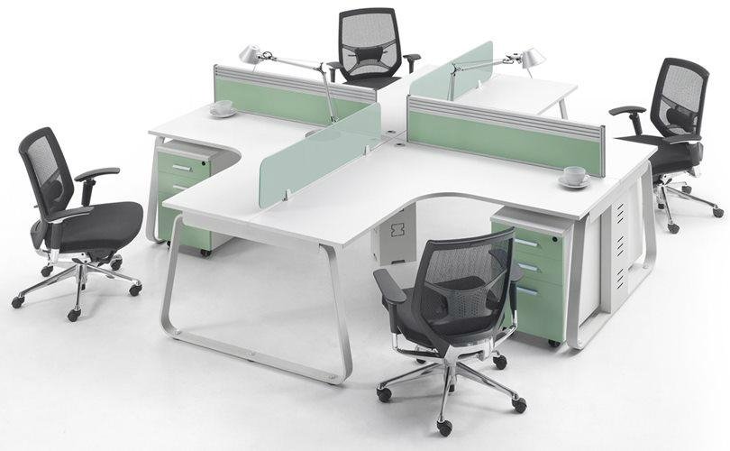 modern office division panel system white