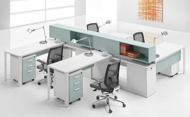 modern office division panel system white 4