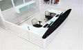 white modern reception desk hotel