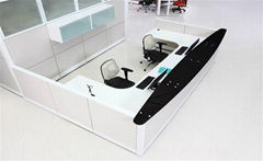 white modern reception desk hotel counter design (CD-T10-5508)