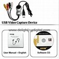 USB Video Capture Grabber VHS to DVD converter adapter recorder for Windows 8 4