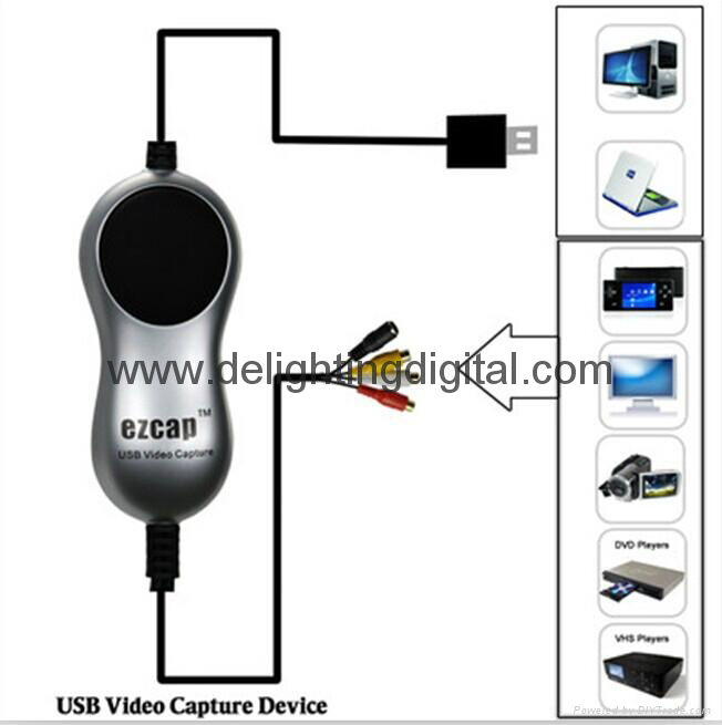 USB Video Capture Grabber VHS to DVD converter adapter recorder for Windows 8 3