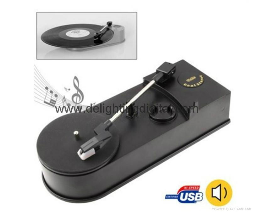 Portable Vinyl turntable record player for 33/45RPM with R/L out 2