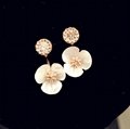 High quality female fresh flowers cute natural shell earrings 3