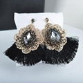 Palace black wind gem earrings vintage