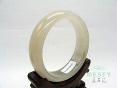 Rare Certified Sinkiang Hetian jade Inner Diameter 59mm Jade Bangle 68.68 g 