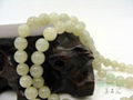 Certified Chinese Hetian Jade 6mm Bead Necklaces 29.30 g Best Gifts 2