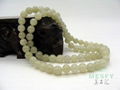 Certified Chinese Hetian Jade 6mm Bead Necklaces 29.30 g Best Gifts 1