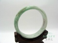 Certified Classical Style Natural Emerald Jadeite Bangle Bracelet 60mm