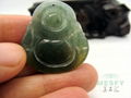 Very Rare Certified Natural Burmese Emerald Jadeite Buddha Jade Pendant 2