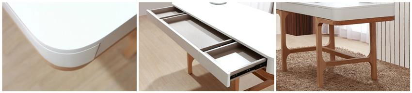 MDF Desk Top and Wooden Leg Office Desk (WLF-DK002) 2