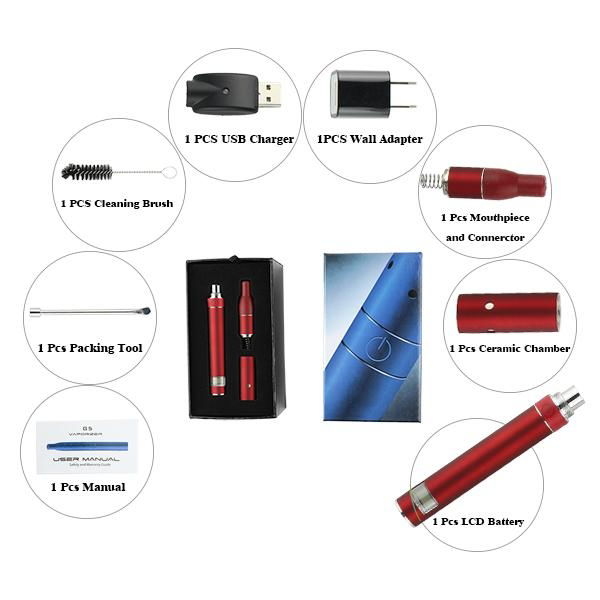 AGO G5 dry herb vaporizer pen vapor e-cigarettes kits dry herb atomizer LCD Disp 4