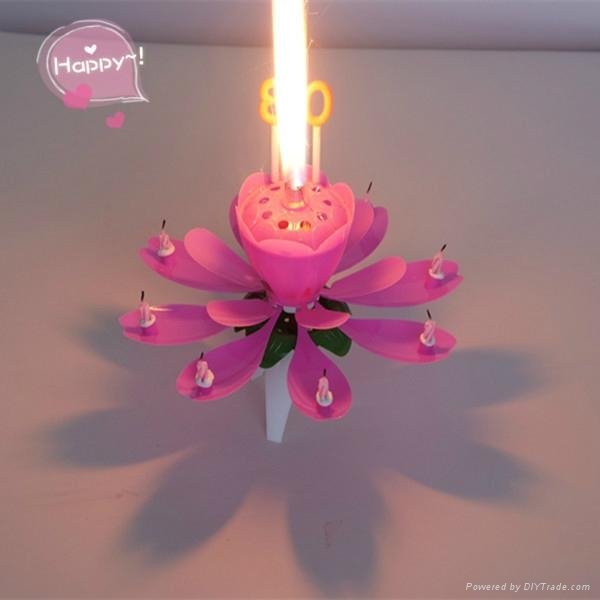  2015 Top-seller Rotating Magic Birthday Candles with Music 5
