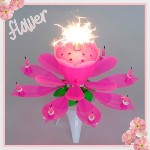  2015 Top-seller Rotating Magic Birthday Candles with Music 4