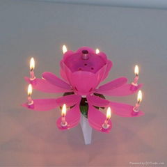 Music birthday candle flower rotating musical birthday candles