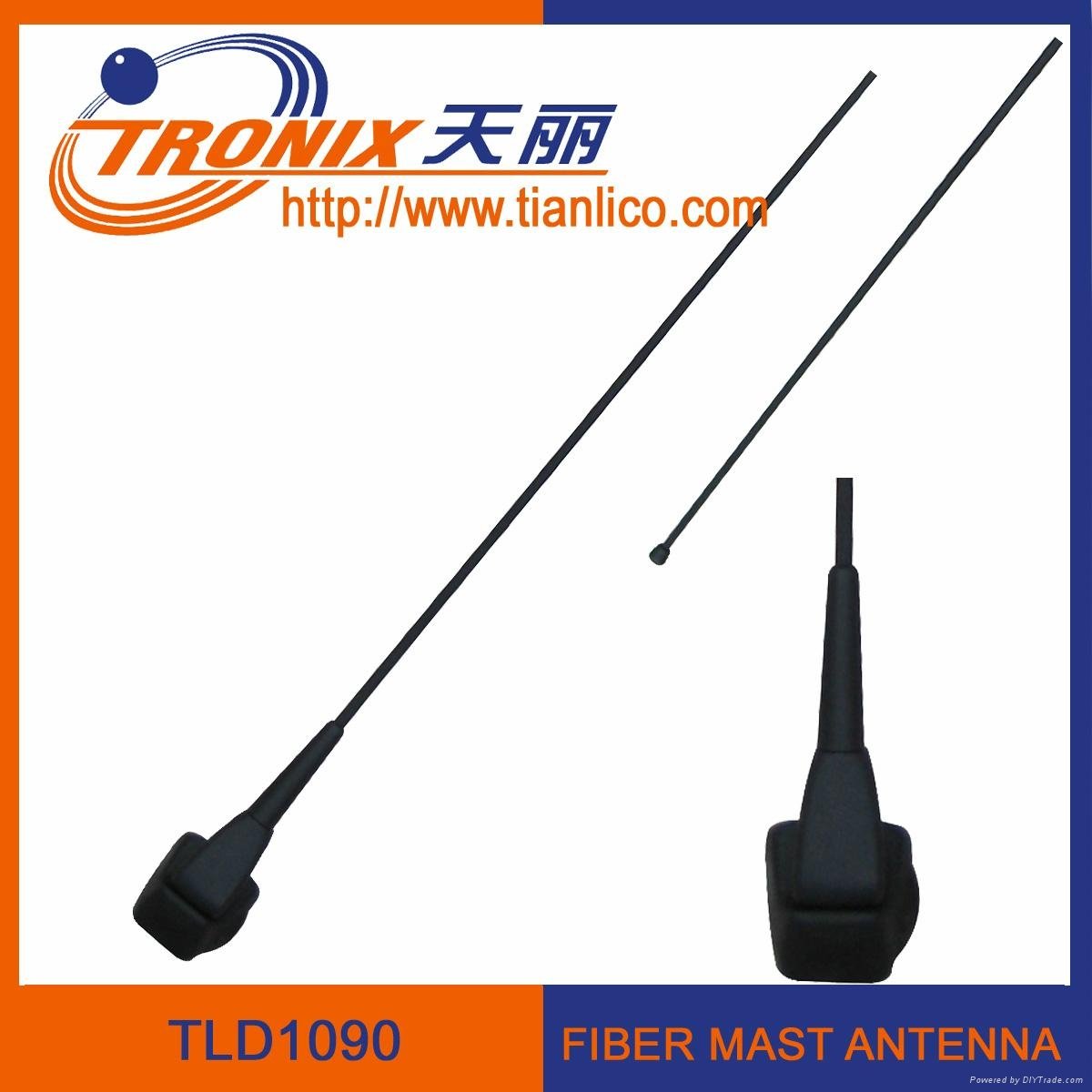 Car fiber mast antenna