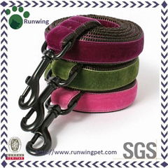 Velvet dog leash