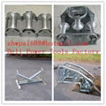 Cable roller  galvanized  Cable roller with ground plate