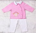 Baby Girl Boutique Clothing Set With Embroidery 2pcs 1