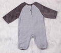 Lovely Bear baby boy Long Sleeve Romper with feet  2