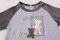 Lovely Bear baby boy Long Sleeve Romper with feet  4