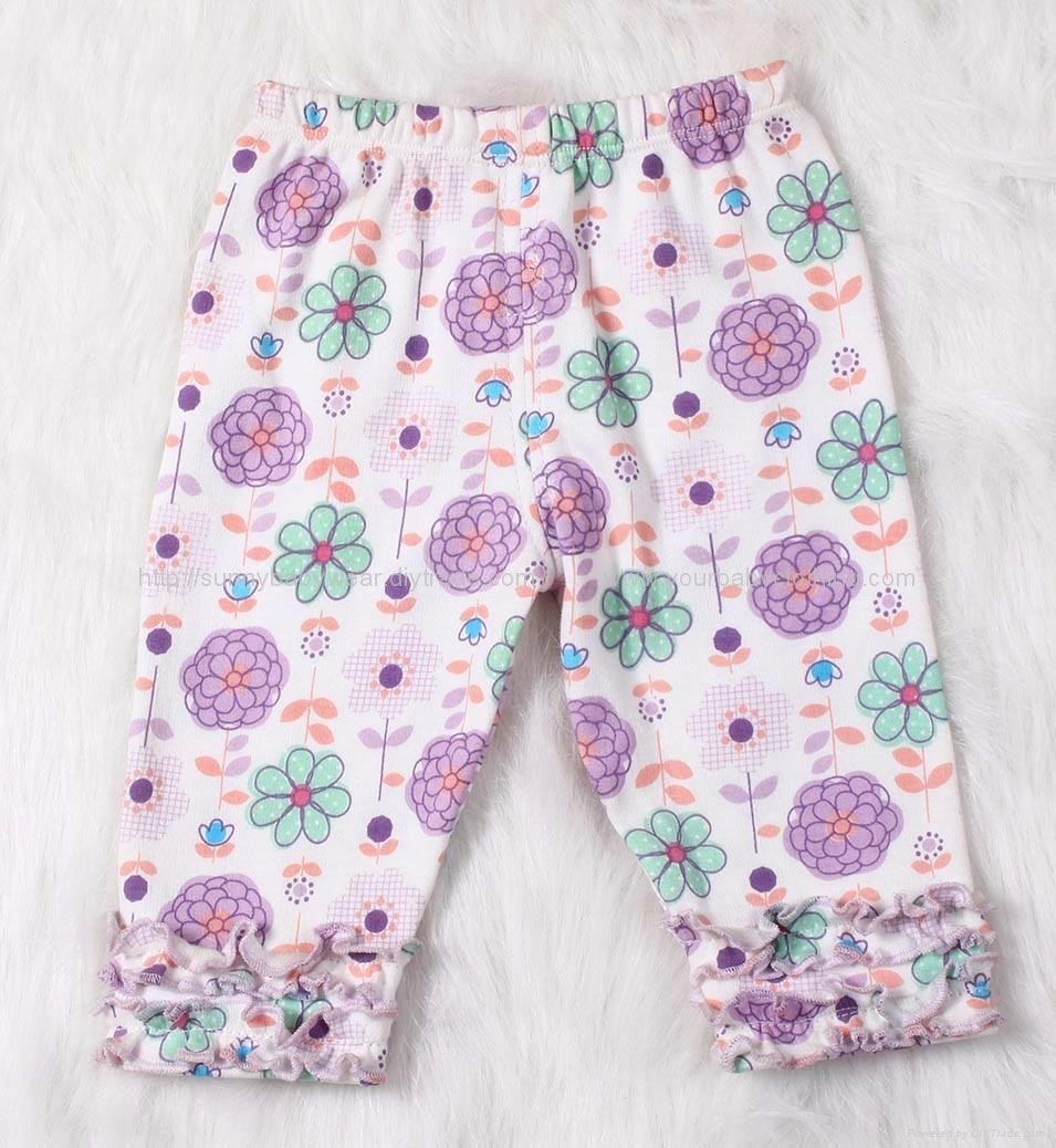 Baby girl cotton clothing set casual flower spring and autumn clothing  set velv 5
