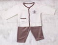 Baby boy velvet clothing set casual spring and autumn clothing set  1