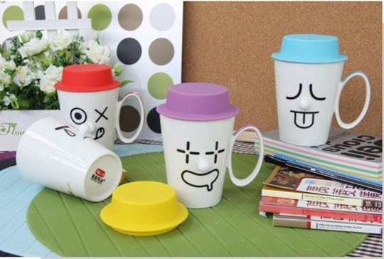  mug with nice design lid  3