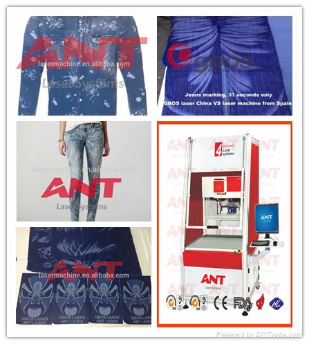 Local service denim fabric laser marking machine