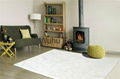 Cool ployester pile large area white shag rugs