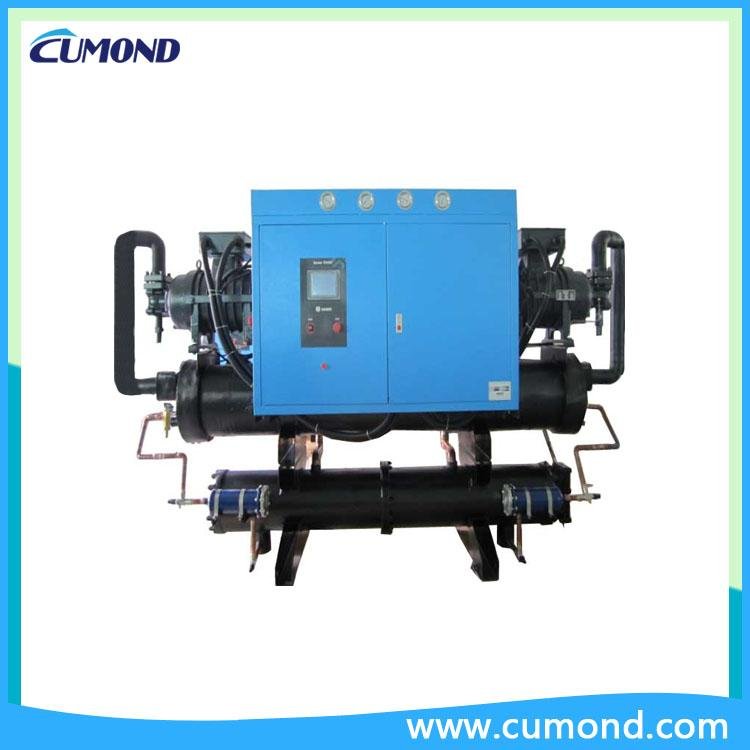 Low temperature twin crew water cooling single water industrial chillers