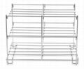 Three tiered oven racks save space and