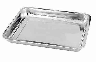 Baking trays with non stick coating for holding food