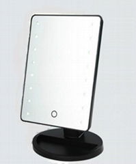 Square-shaped Plastic LED Lighted Makeup Mirrors from Shenzhen with Detachable B