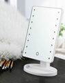 Square-shaped Plastic LED Lighted Makeup Mirrors from Shenzhen with Detachable B 4