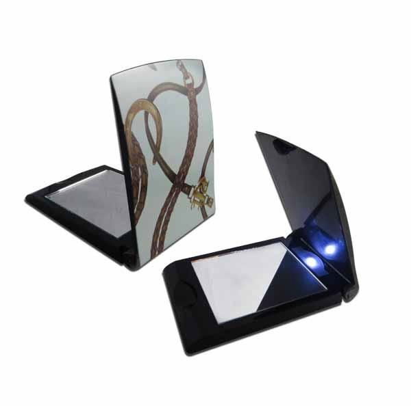 LED Lighted makeup mirrors single-sided pocket mirror 2